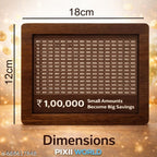 PIXII WORLD Wooden Money Bank | Money Saving Box Wooden | Piggy Bank