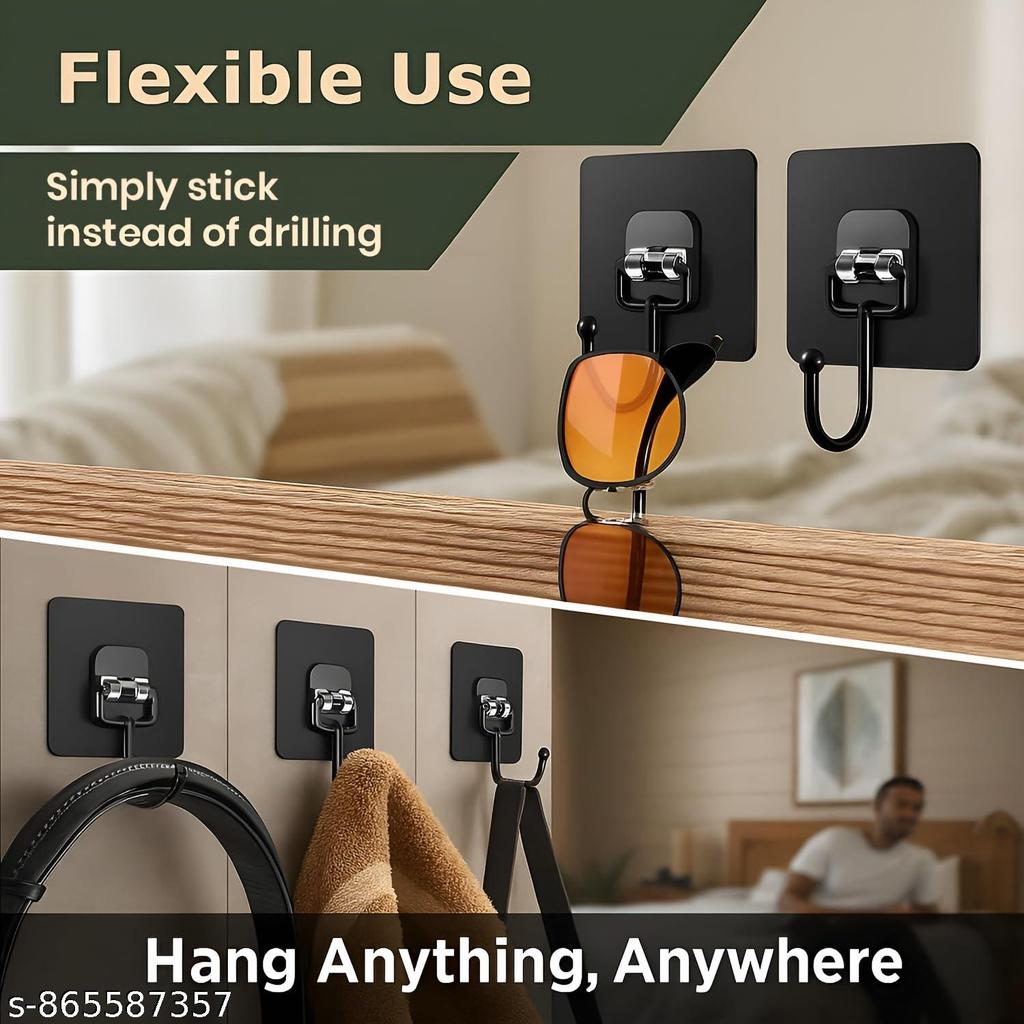 DALUCI Large Adhesive Wall Hook – Heavy Duty Wall Hanger Hooks for Hanging Without Drill