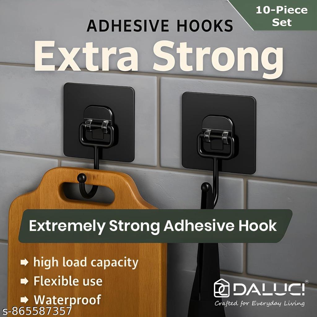 DALUCI Large Adhesive Wall Hook – Heavy Duty Wall Hanger Hooks for Hanging Without Drill