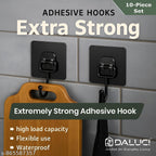 DALUCI Large Adhesive Wall Hook – Heavy Duty Wall Hanger Hooks for Hanging Without Drill