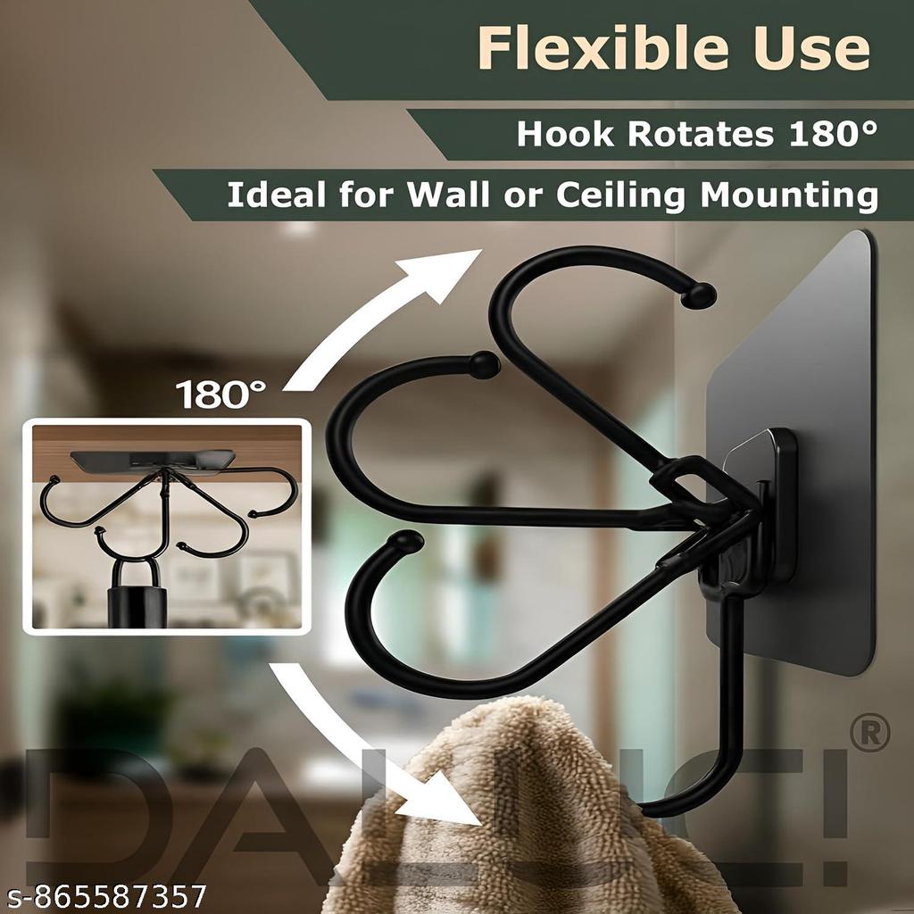 DALUCI Large Adhesive Wall Hook – Heavy Duty Wall Hanger Hooks for Hanging Without Drill